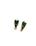 Aretes corazón jade