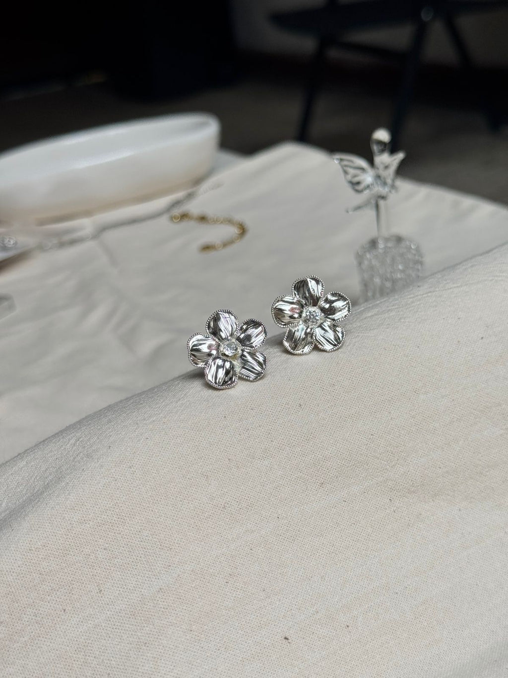Aretes Flor Chunky