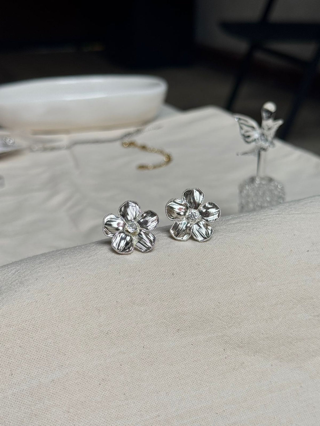 Aretes Flor Chunky